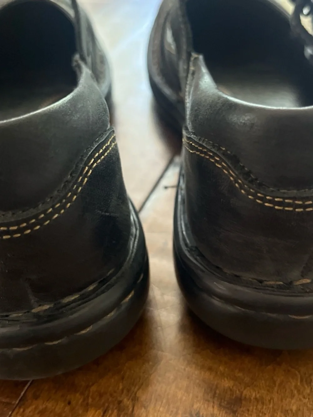 Black Leather Mary Jane Flats - Comfortable Everyday Loafers